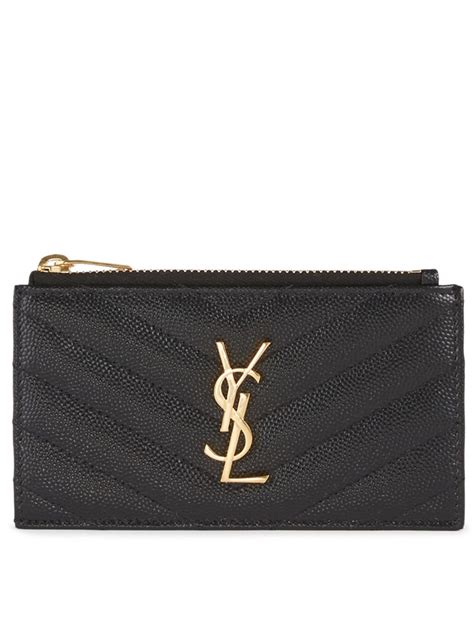 ysl card holder near me|YSL card holder with zipper.